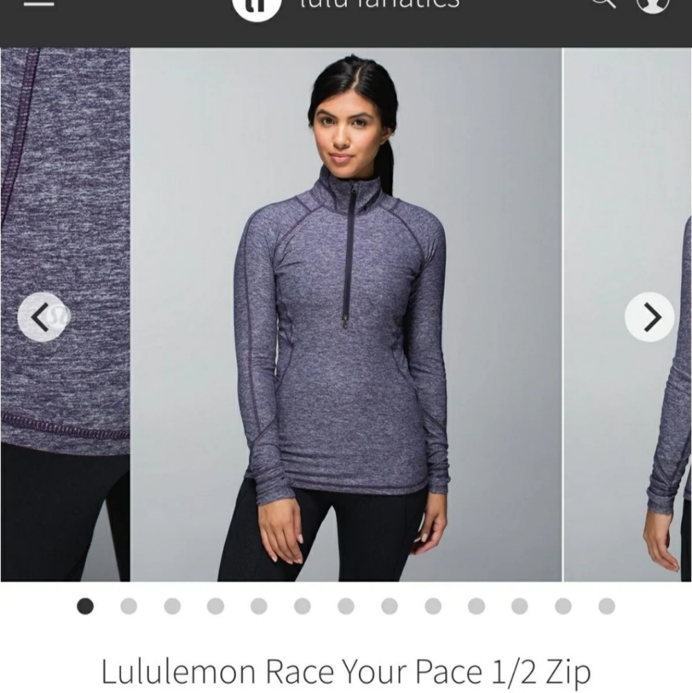 Lululemon Race Your Pace 1/2 Zip purple